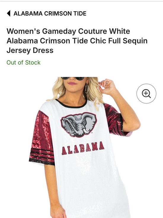 gameday couture Dresses & Skirts - Alabama Crimson Tide White & Crimson Sequin Mini Dress